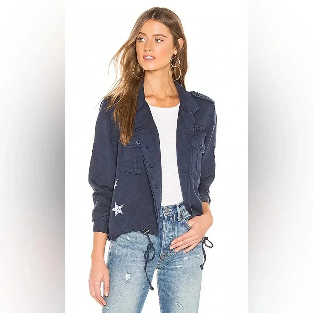 Grant Military Jacket in Indigo - XS